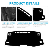 Dash Mat Suitable For Toyota Corolla 2019-2021 Black Non-Slip Dashboard Cover