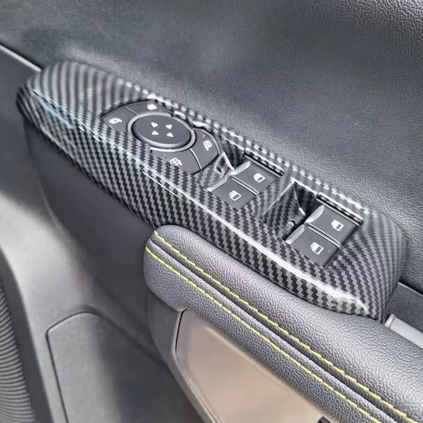 4x Carbon Car Window Control Panel Switch Cover Suitable For Ford Ranger