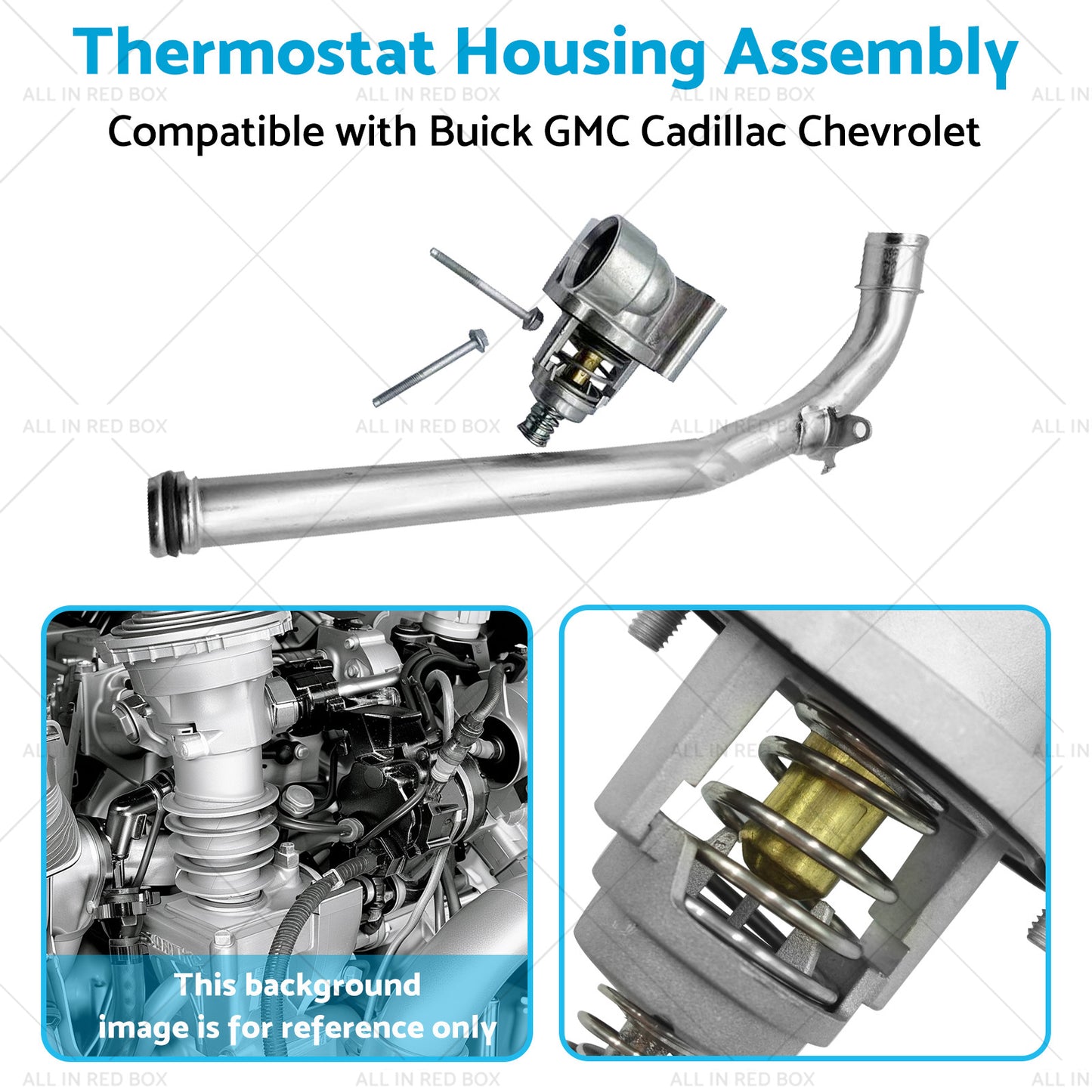 {{ Thermostat Housing Assembly Suitable for Buick GMC Cadillac Chevrolet 12673659 }} - Buy Car Parts Online at {{ Kaka Auto Parts }}.