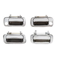 4X Chrome FRONT REAR OUTER Door Handle Suitable For Toyota Landcruiser 80 Series