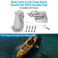 {{ Boat Insta-Lock Snap Quick Davits Set Stainless Steel With Handle Pad }} - Buy Car Parts Online at {{ Kaka Auto Parts }}.