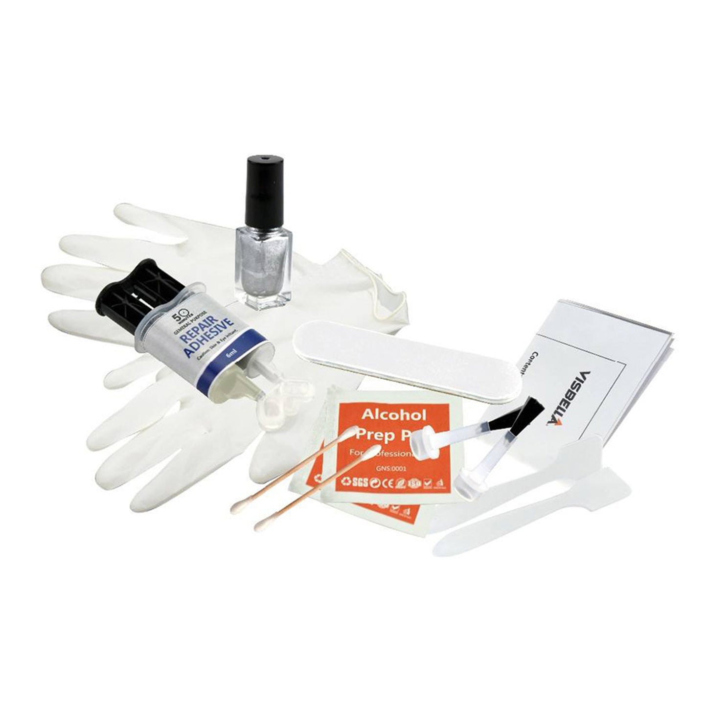 Visbella Wheel Rim Repair Kit for Kerb Scratches and Scuffs – 5x Set with Tools and Gloves