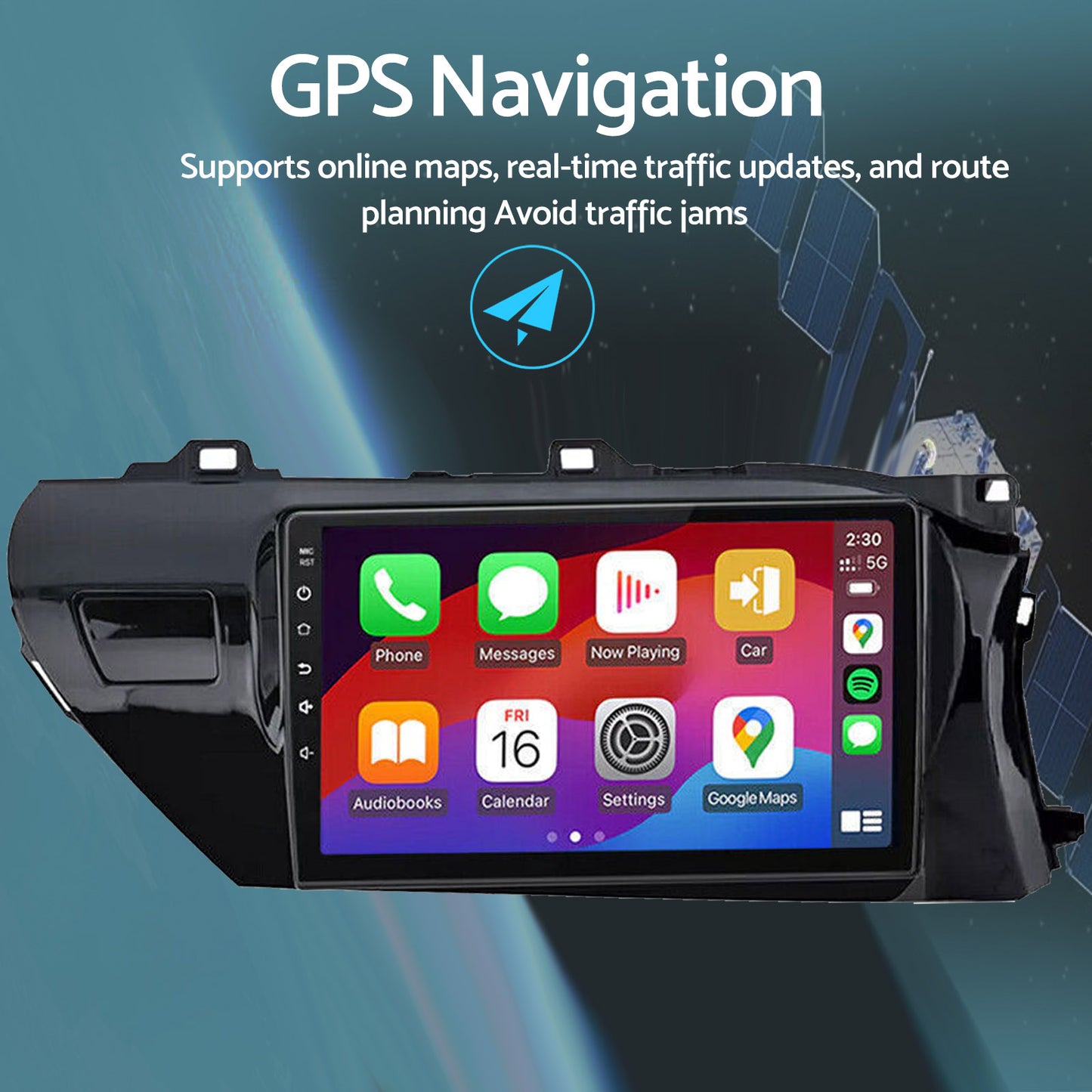 Carplay Android Auto Camera Navi Head Unit Suitable for Toyota Hilux 2015-2022 With Apple Carplay Android Auto