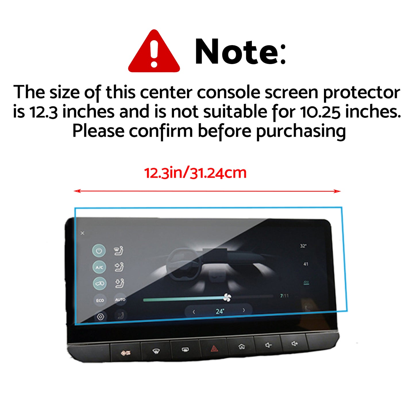 Tempered Glass Protective Screen Suitable For MG MG4 2023-2025 Touchscreen