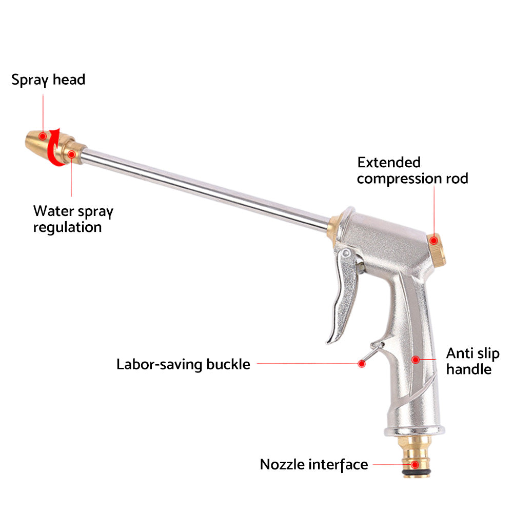 High Pressure Water Hose Nozzle Long Spray Nozzle Garden Hose Garden Car Wash