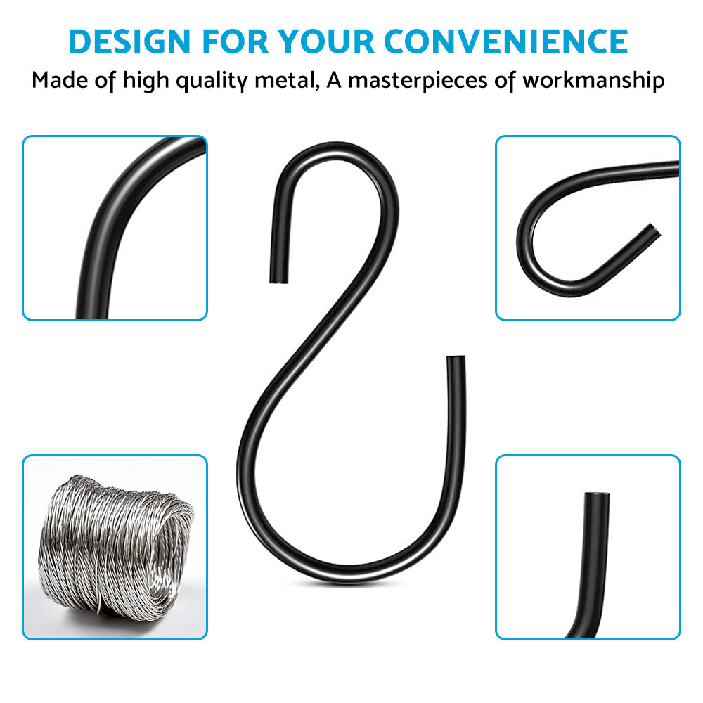 {{ S Shaped Hooks Small Metal for Hanging Plants Mini Ornament Hooks Black Hangers }} - Buy Car Parts Online at {{ Kaka Auto Parts }}.