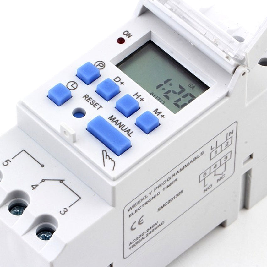 {{ AU Local Digital LCD Power Programmable DIN Rail Timer Time Switch Relay AC 220V }} - Buy Car Parts Online at {{ Kaka Auto Parts }}.
