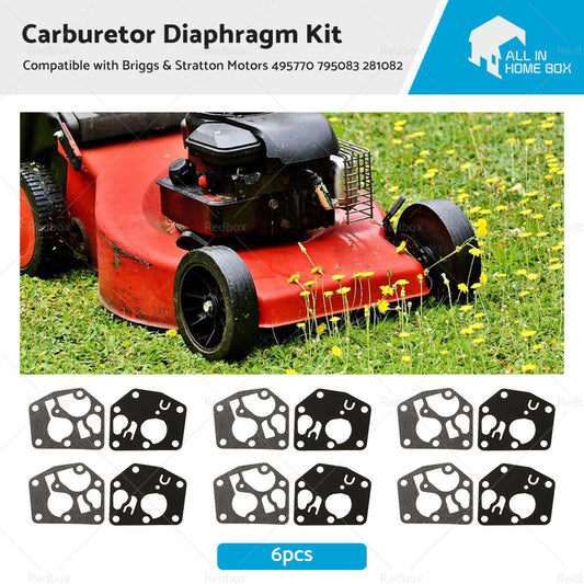 {{ 6x Carburetor Diaphragm Kit SuitableFor Briggs  and  Stratton Motors 495770 795083 }} - Buy Car Parts Online at {{ Kaka Auto Parts }}.