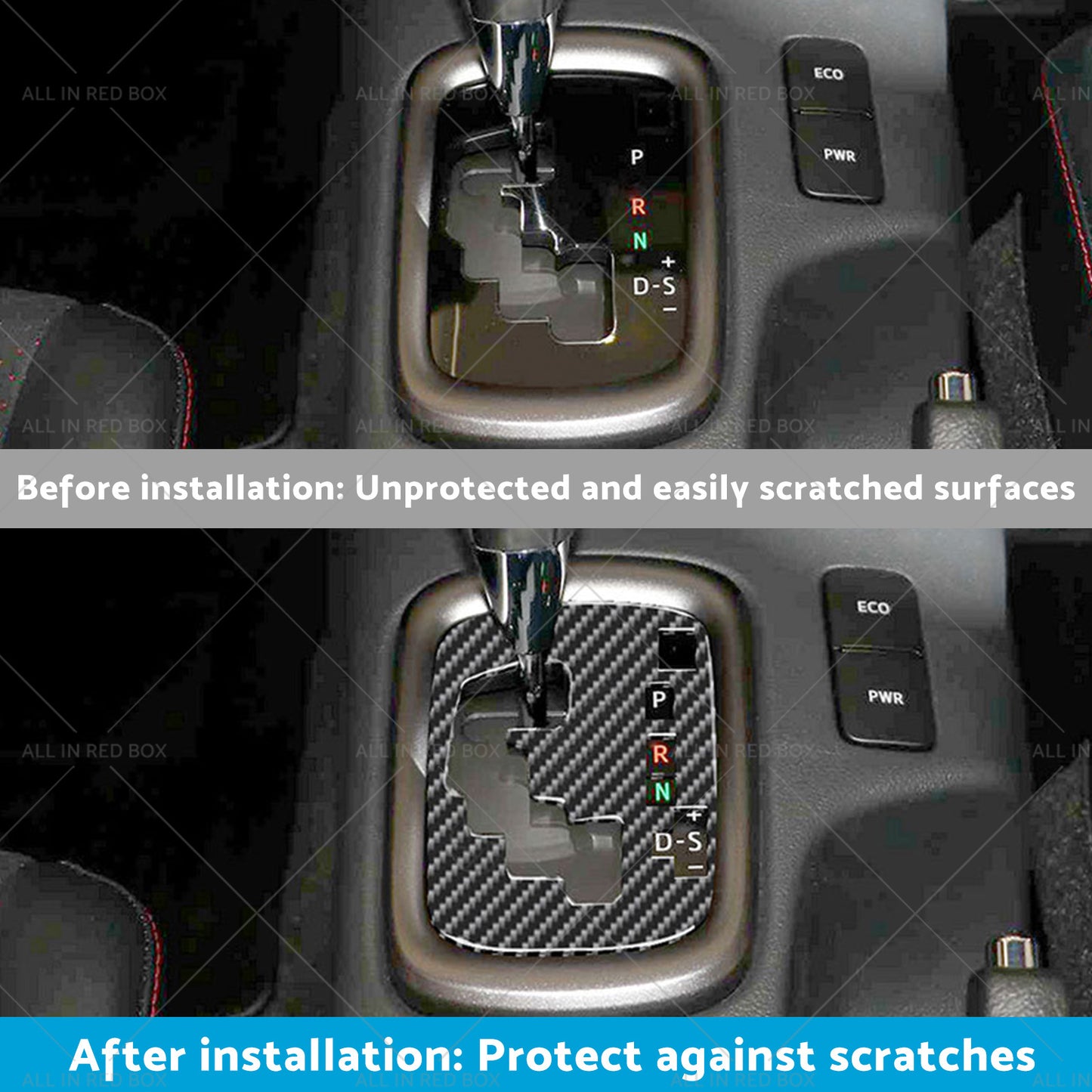 {{ Carbon Fiber Gear Shift Sticker Trim Suitable For Toyota Hilux Revo 15-23 RHD }} - Buy Car Parts Online at {{ Kaka Auto Parts }}.