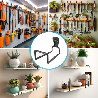 compare product Wall Mount Metal Hose Holder Organizer Hook Hanger for Water Hose Garage Hose
