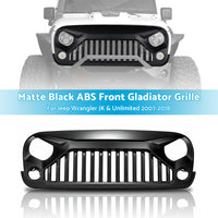 Black Front Gladiator Grille Vander Grill Suitable For Jeep Wrangler JK Unlimited 2007-2018