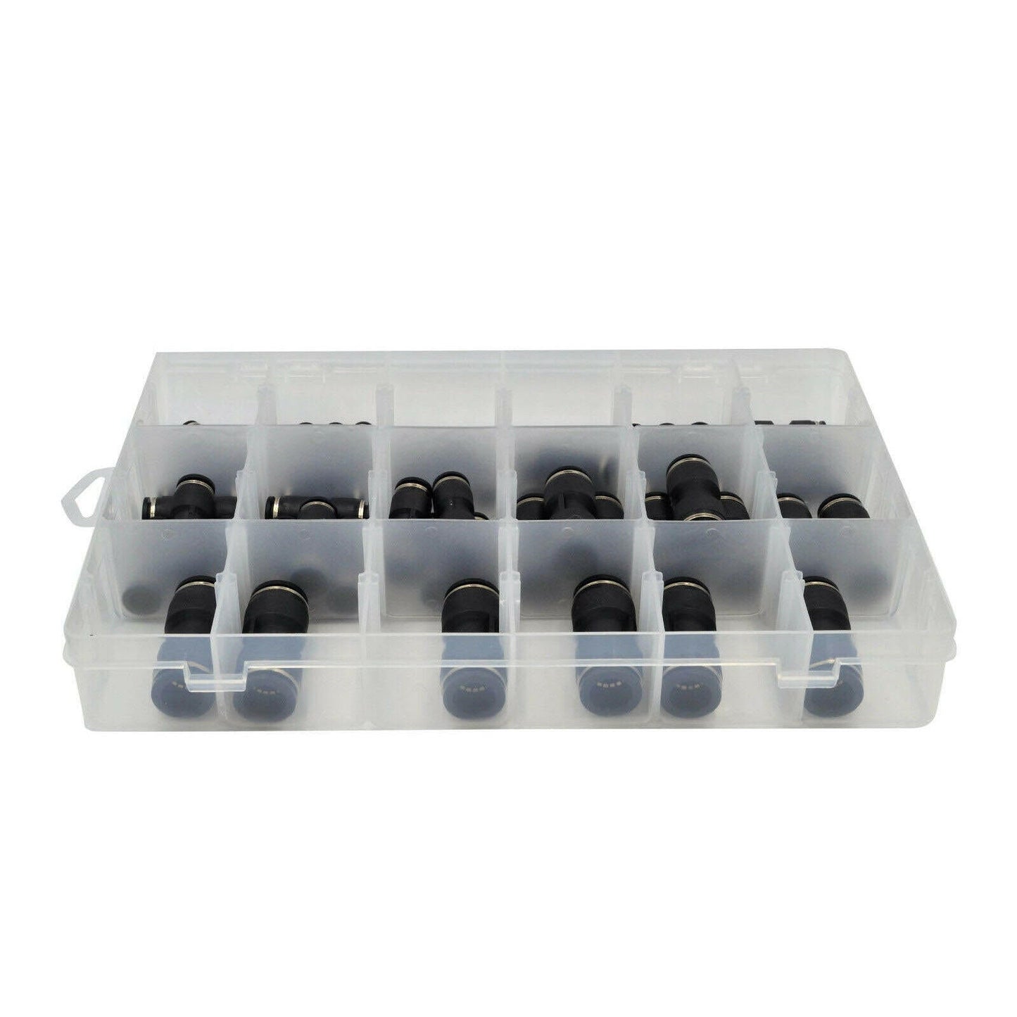 Pneumatic Push In Air Line Hose Quick Connect Kit 50x Suitable For Imperial Nylon Tubing