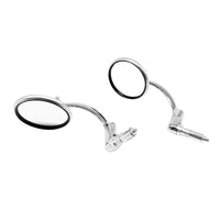 Chrome Round Rearview Bar End Mirror Suitable For Motorcycle / Chopper / Racer
