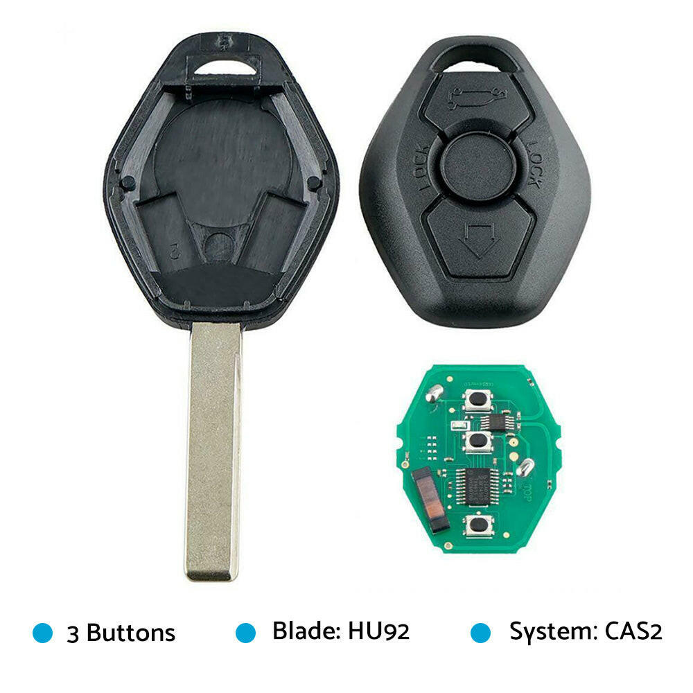 3 Buttons 315MHz Remote Car Key With Chip ID46-7953 Suitable For BMW 3 Series 5 Series X3 X5 CAS2