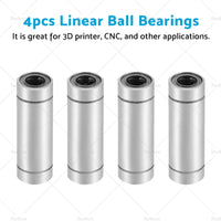 {{ 4PCS LM8UU Extra Long Linear Ball Bearings 8mm Bore Dia 15mm OD 45mm Length }} - Buy Car Parts Online at {{ Kaka Auto Parts }}.