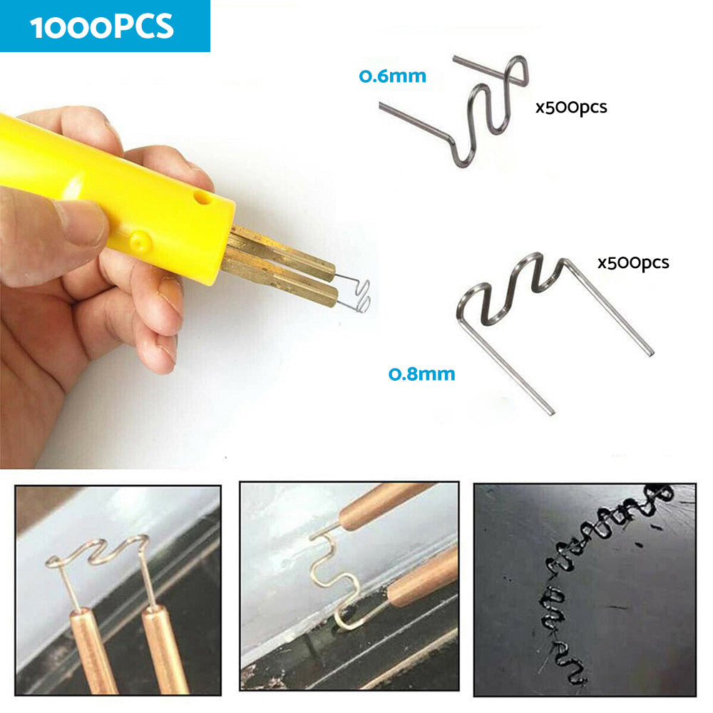 1000PCS Hot Staples Plastic Welding Wave Stapler For Car Bumper Repair Tool Kits