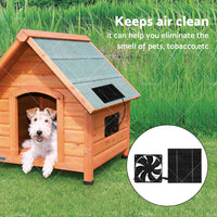 {{ 20W Solar Panel Powered Fan Mini Ventilator For Greenhouse Pet or Dog Chicken House }} - Buy Car Parts Online at {{ Kaka Auto Parts }}.