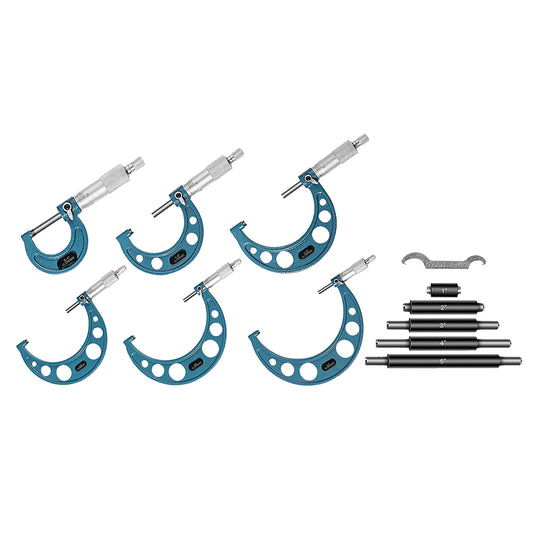 6x Precision Outside Micrometers 0-150mm Suitable For Machinist – Carbide 0.01mm