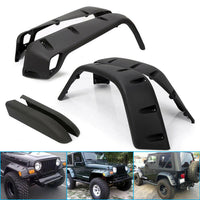 Pocket Style Matte Black Fender Flares Jungle Guard Suitable For Jeep Wrangler TJ 1997-2006