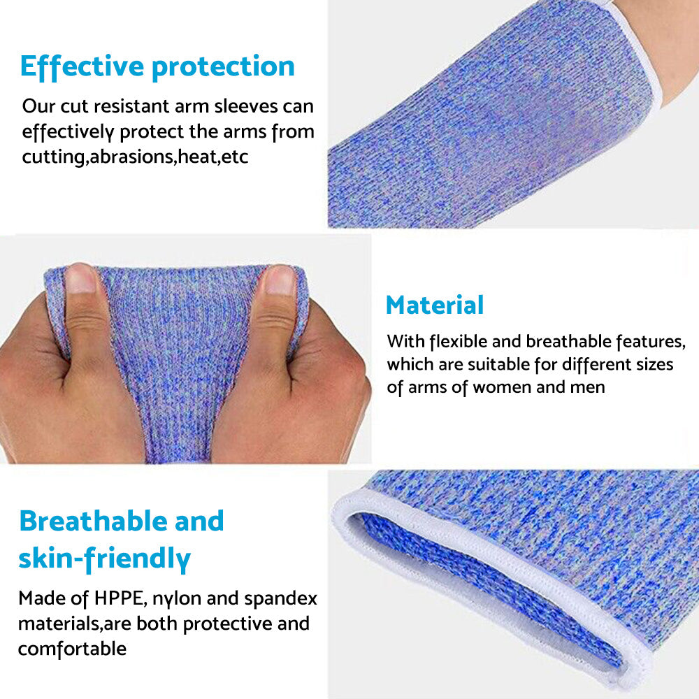 4 Pairs Cut-Resistant Arm Protection Sleeves Forearm Protectors 4 Colors Suitable For Work Safety