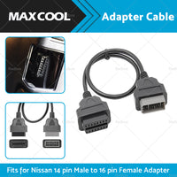 {{ For Nissan 14 Pin OBD1 to 16 Pin OBD2 Car Diagnostic Connector Adapter Cable }} - Buy Car Parts Online at {{ Kaka Auto Parts }}.