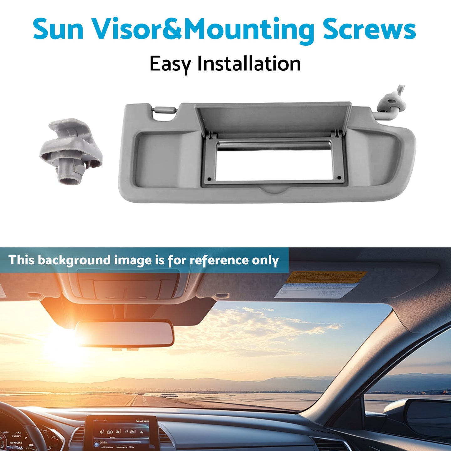 {{ Right Driver Side Sun Visor&Mounting Screws Suitable for Honda Civic FD 06~12 }} - Buy Car Parts Online at {{ Kaka Auto Parts }}.