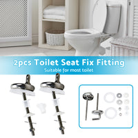 {{ 2PCS Toilet Seat Fix Fitting Stainless Back To Wall Replace Quick Release Hinges }} - Buy Car Parts Online at {{ Kaka Auto Parts }}.