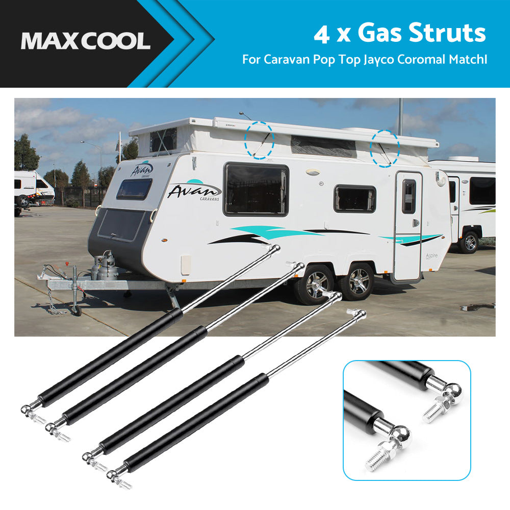 {{ 4 x Gas Struts For Caravan Pop Top 825mm x 330N Jayco Coromal Match 7645WI }} - Buy Car Parts Online at {{ Kaka Auto Parts }}.