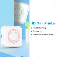 {{ Mini Pocket Thermal Printer Wireless Blue-tooth Photo Paper Inkless }} - Buy Car Parts Online at {{ Kaka Auto Parts }}.