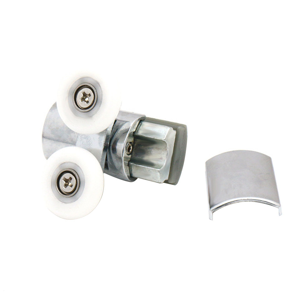 Shower Door Roller 4x Zinc Alloy Twin Top & Bottom Runners Wheel 23mm Suitable For Sliding Doors
