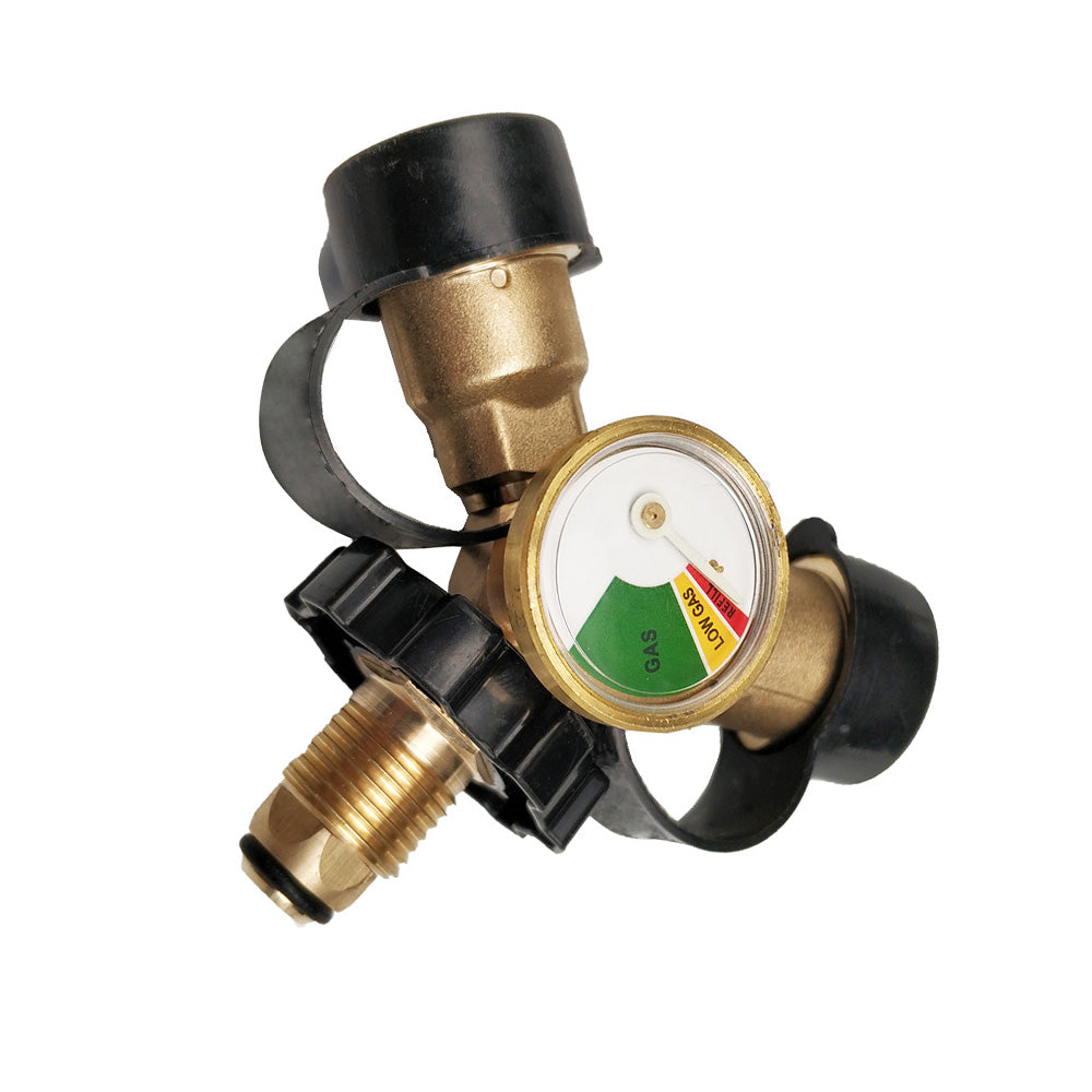 {{ LPG Bottle POL Dual Outlet Adapter  inch Y inch  Configuration with Gas Level Gauge }} - Buy Car Parts Online at {{ Kaka Auto Parts }}.