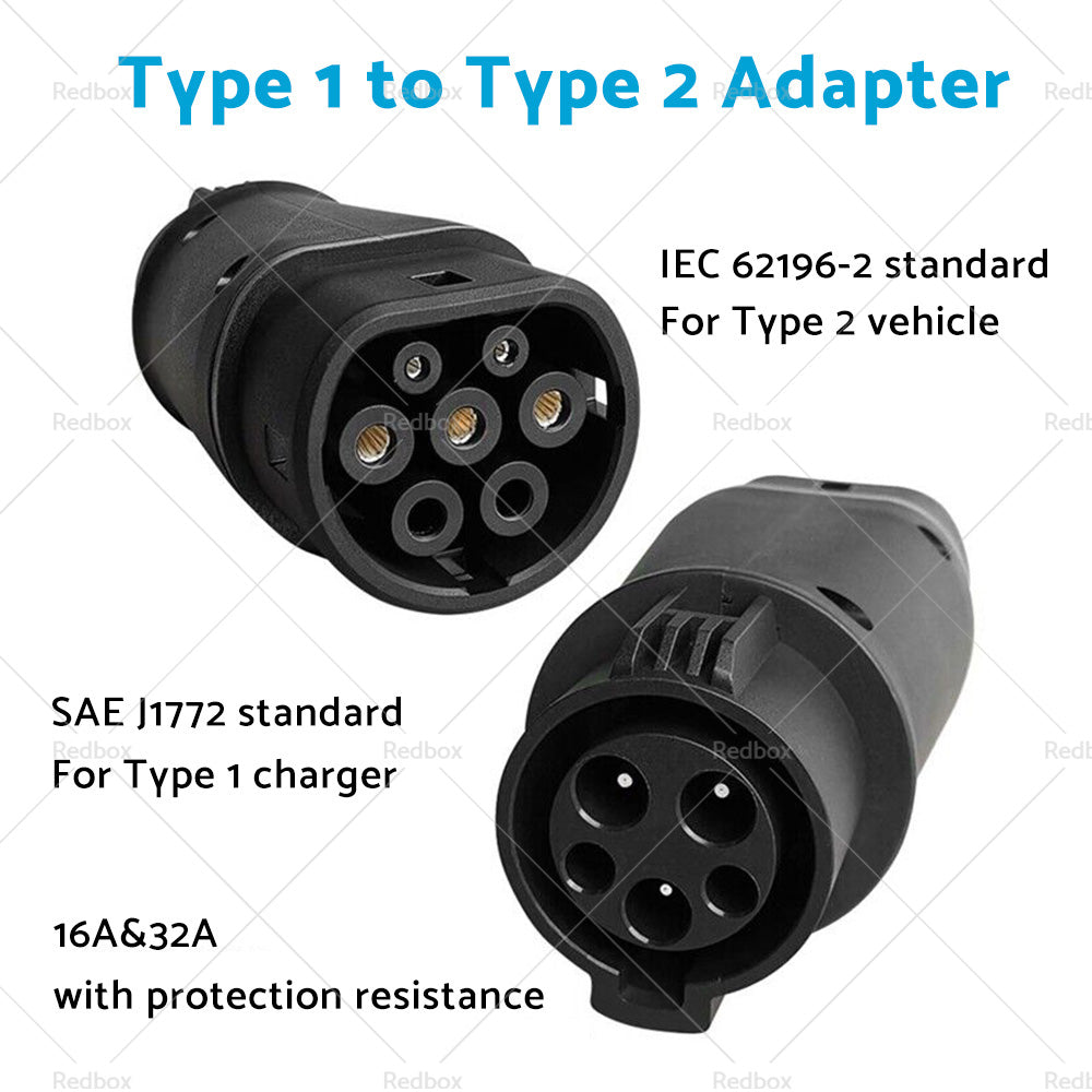 {{ EVSE EV Adaptor 32A J1772 Type 1 to Type 2 Plug EV Adapter, Electric Cars V A3Y2 }} - Buy Car Parts Online at {{ Kaka Auto Parts }}.