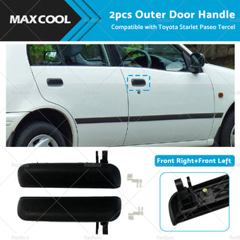 compare product Pair LHRH FRONT Outer Door Handle Suitable For Toyota Starlet EP91 96~99 Black