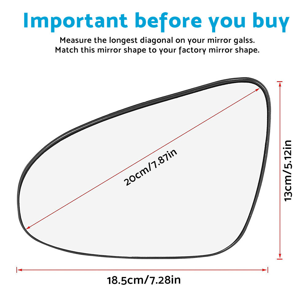 Left Side Mirror Glass with Back Plate Suitable For Toyota Yaris 2012-2017
