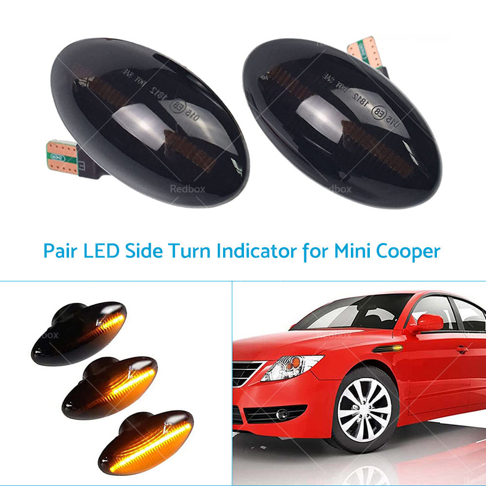 {{ Pair LED Side Indicator Turn Signal Light Lamp For Mini Cooper JCW R50 R53 R52 }} - Buy Car Parts Online at {{ Kaka Auto Parts }}.