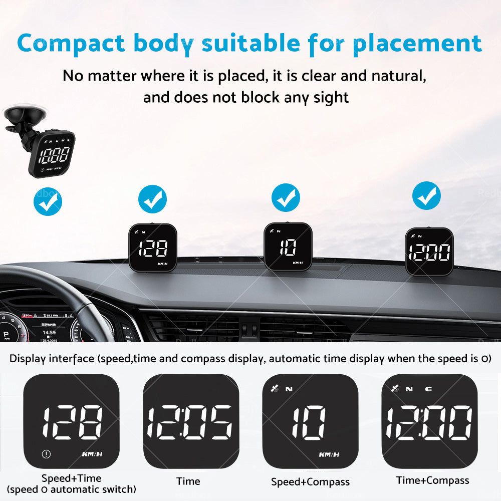 {{ HUD Head Up Display Car LED Digital GPS Speedometer Universal Overspeed Alarm }} - Buy Car Parts Online at {{ Kaka Auto Parts }}.
