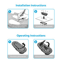 {{ 2Pcs Universal Racing Mount Bonnet Hood Plus Flush Latch Pin Locking Kit }} - Buy Car Parts Online at {{ Kaka Auto Parts }}.