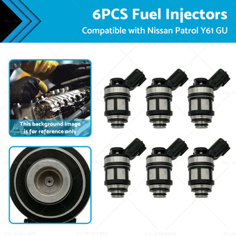 compare product 6PCS Fuel Injectors Suitable for Nissan Patrol GU Y61 4. 5L 1997-2001 16600-38Y10