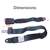2 Point Retractable Adjustable Seat Lap Sash Belt Strap Suitable For Car Truck Set