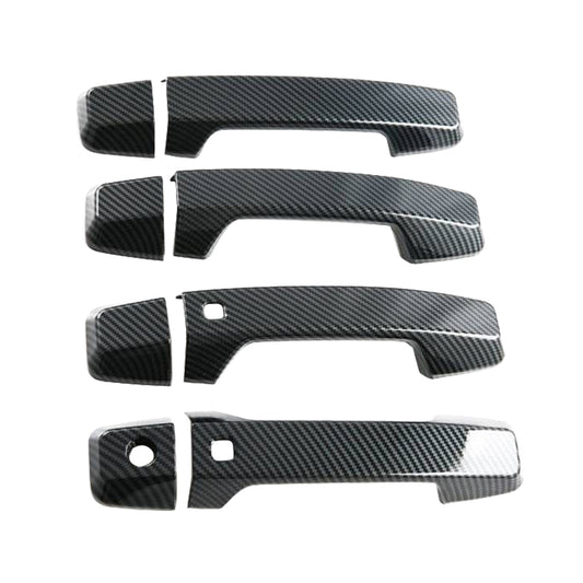 Side Door Handle Covers Suitable For Mitsubishi Triton L200 23-25 Carbon Fiber