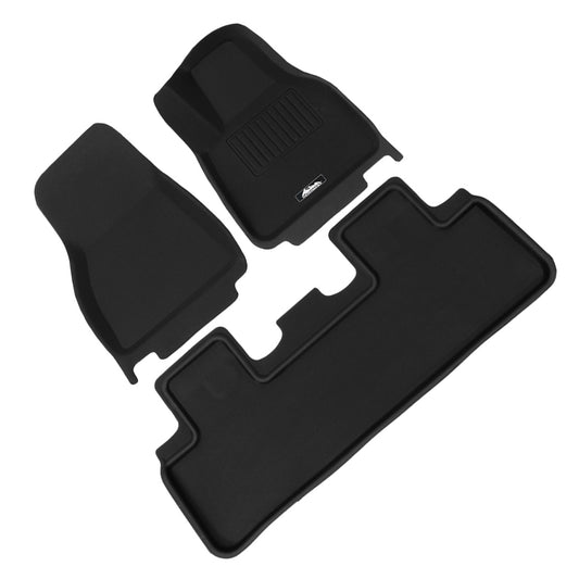 RHD Front & Rear Rubber Floor Mats Set Suitable For Tesla Model Y 2021-2024