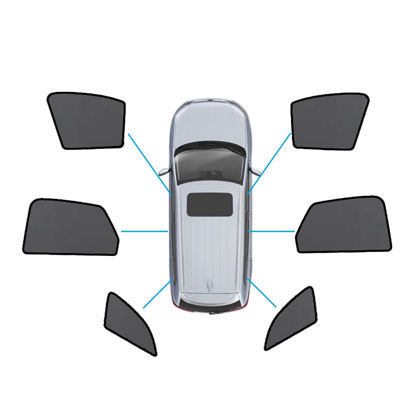 {{ Magnetic Mesh Sun Blind Shades Suitable for Audi Q5 FY 2017-2025 On Front Rear }} - Buy Car Parts Online at {{ Kaka Auto Parts }}.