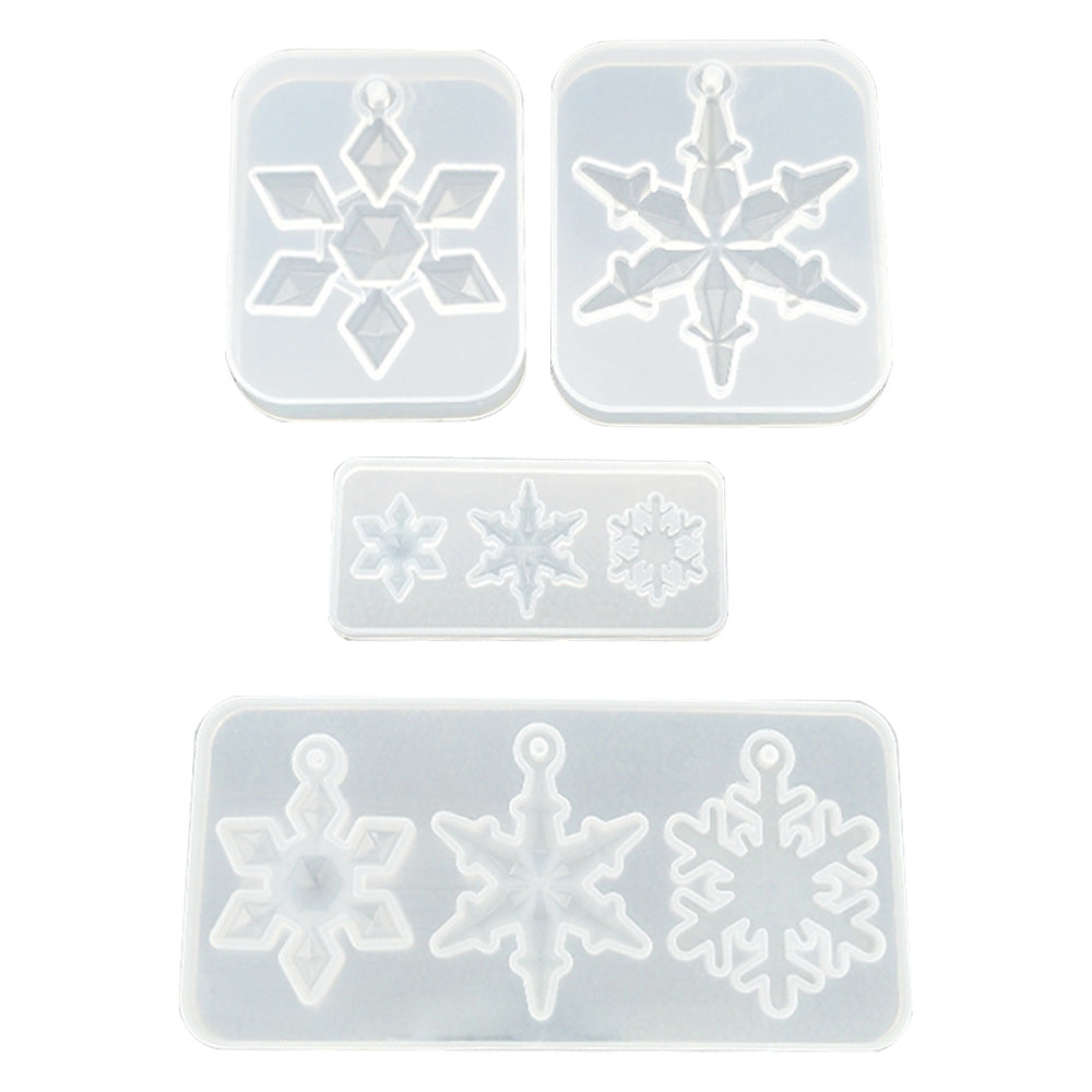 Snowflake Silicone Pendant Mold Making Jewelry Resin Necklace Mould Craft DIY 3D