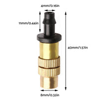 5-20x Brass Spray Misting Nozzle Sprinkler Head Garden Farm Irrigation Connector