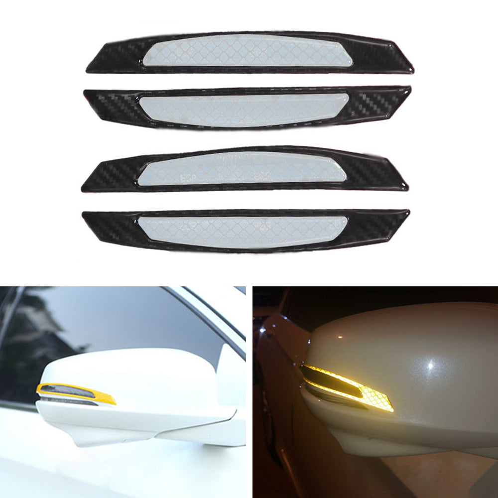 Reflective Carbon Fiber Car Door Edge Guard Bump Protector Sticker Suitable For Universal Use