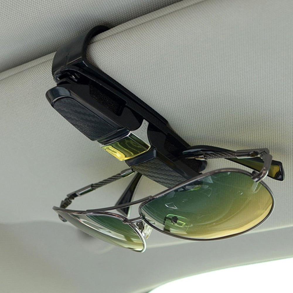 2x Car Sunglasses Holder Clip Case Eyeglasses Ticket Card Mount