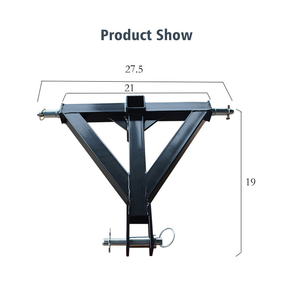 {{ Heavy Duty 3point 2 Receiver Trailer Hitch Cat. 1 Tractor Tow Hook Drawbar }} - Buy Car Parts Online at {{ Kaka Auto Parts }}.