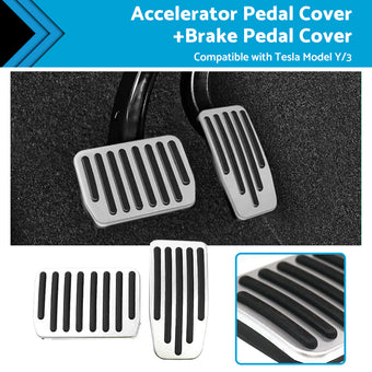 compare product Foot Pedals Aluminum Pads Cover Accessories Suitable for Tesla Model Y Model 3