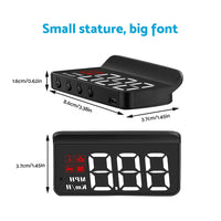 Universal Car Head Up Display GPS Speedometer Digital Speed Warning OBD2