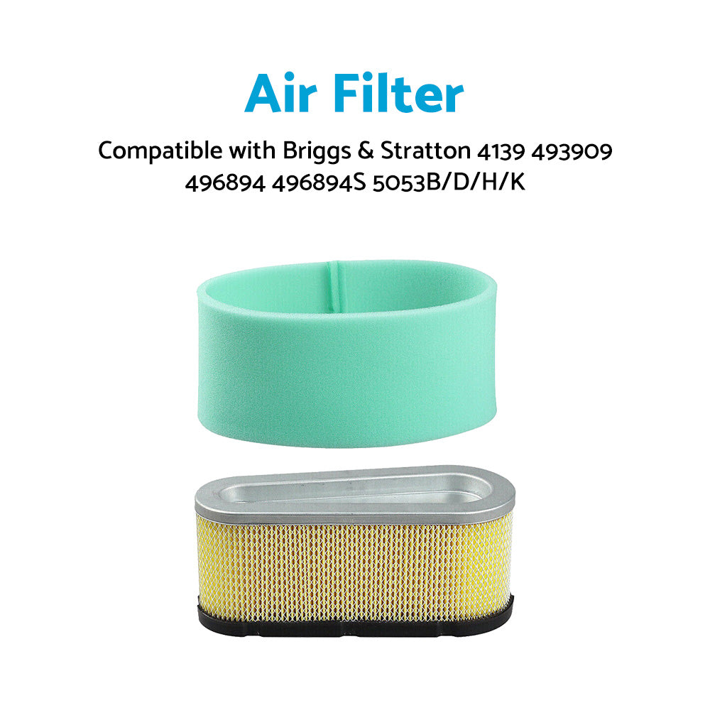 Air Filter Suitable For Briggs  and  Stratton 4139 493909 496894 496894S 5053B or D or H or K